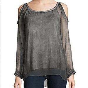 LE MARAIS Women's Silk Grey Cold Shoulder